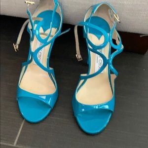 Jimmy Choo Women's Lang Patent Strappy Sandals